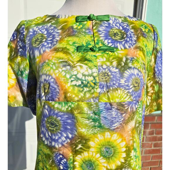 1960's Alice Polynesian Fashions Dress Tiki Hawaiian - Picture 4 of 10